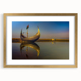 Extra large abstract art print of a textured scenery, featuring muted earth tones on a framed canvas.