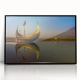 Large abstract wall art featuring vibrant colors and geometric shapes, framed in black acrylic.