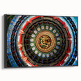 Black and white framed canvas of Beijing landscape with vintage poster art style, ideal for bedroom wall decor.