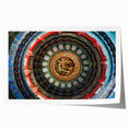 Rolled print of Beijing scenery with floral elements in soft pastel shades, suitable for dining room wall art.