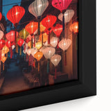 Extra large framed canvas featuring a textured Shanghai skyline in black with colorful art accents.