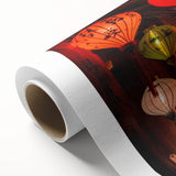 Art deco poster of Shanghai skyline in muted silver and blue tones on rolled canvas, ideal for nursery wall art.