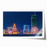 Extra large rolled print featuring a serene Georgian landscape with vibrant floral elements, ideal for art wall dining room.