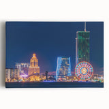 Large black and white stretched canvas featuring a serene Georgian landscape, ideal for kitchen wall art.