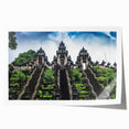 Extra large rolled print of Indonesian scenery featuring vibrant green foliage and serene water.