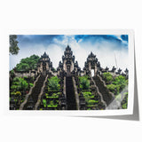 Extra large rolled print of Indonesian scenery featuring vibrant green foliage and serene water.