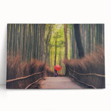 Black and white print of a Japanese landscape on stretched canvas, ideal for kitchen wall art or bedroom ambiance.
