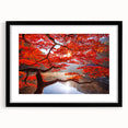 Extra large framed wall art depicting a colorful, abstract Korean landscape in textured style, ideal for living room decor.