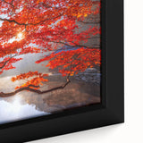 Extra large framed canvas of a textured black wall art featuring colorful abstract scenery, ideal for living room decor.