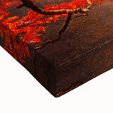 Black and white landscape art painting of a serene Korean scenery on a large stretched canvas, suitable for bedroom decor.