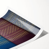 Extra large wall art featuring line art flowers in muted earth tones on a rolled canvas, ideal for large living room decor.