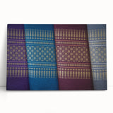 Black and white photograph of a scenic Laos landscape on stretched canvas, ideal for kitchen wall art or bedroom ambiance.