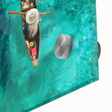 Large abstract wall art depicting a Malaysian landscape in muted earth tones on acrylic glass.