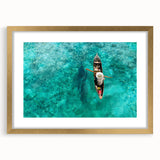 Extra large abstract art print depicting a textured Malaysian landscape in muted earth tones, framed in gold.