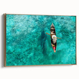 Framed canvas featuring a vintage-style landscape painting of a Malaysian scenery, ideal for bedroom wall art.