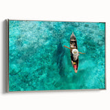 Landscape art painting of a Malaysian scenery in vibrant colors on a framed canvas, ideal for living room decor.