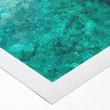 Art deco poster of a Malaysian landscape in muted green and blue tones, printed on rolled canvas.