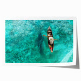 Extra large rolled print of a Malaysian landscape with vibrant green and blue hues, ideal for art wall dining room.