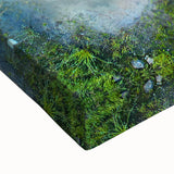 Large art of a Maldivian landscape in black and white on stretched canvas, suitable for bedroom decor.