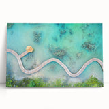 Black and white photo of the Maldives on stretched canvas, suitable as large kitchen wall art or for bedroom ambiance.