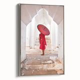 Landscape art painting of a Myanmar scenery on a framed canvas.