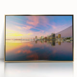 Framed acrylic print of a Philippine landscape in muted earth tones, ideal for modern art wall decor.