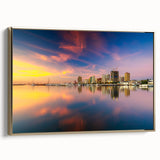 Framed canvas featuring a vintage-style landscape painting of a Philippine scenery in muted gold and black tones.