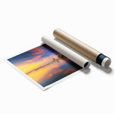 Extra large rolled canvas depicting a serene Philippine landscape with lush florals in vibrant greens and blues.