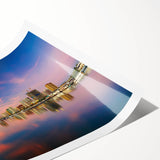 Rolled print of a serene Philippine landscape with lush greenery and floral elements, ideal for art wall dining room.