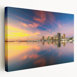 Large stretched canvas featuring a serene Philippine landscape in muted green and blue tones, ideal for kitchen wall art.