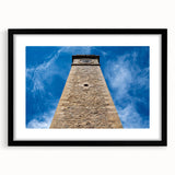 Abstract art print of vibrant, colorful textured scenery in Sri Lanka, framed in black, ideal for living room decor.