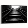 Black and white framed canvas of Adelaide landscape, ideal for bedroom wall decor.