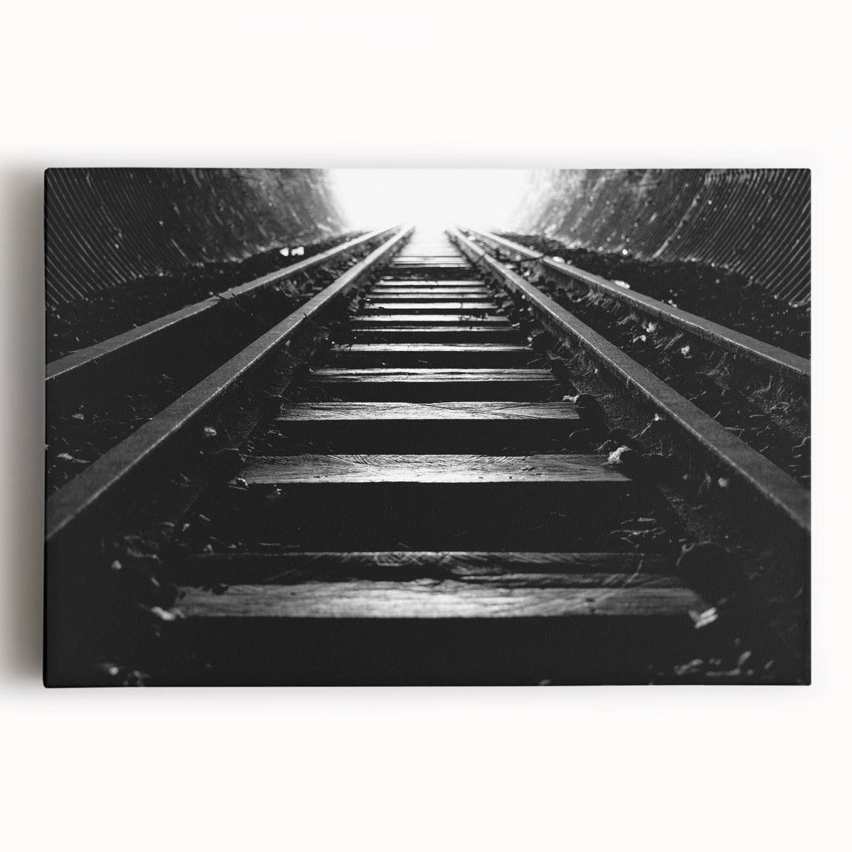 Large black and white photo of Adelaide skyline on stretched canvas, suitable for kitchen wall art.