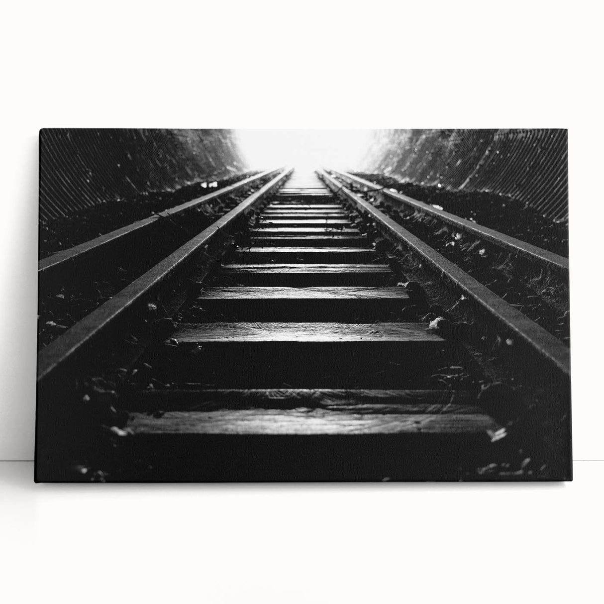 Large black and white stretched canvas featuring the Adelaide skyline, ideal for kitchen wall art or bedroom decor.