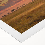 Art deco poster featuring a serene Queensland landscape on rolled canvas, suitable for dining room walls.