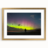 Textured abstract art print of Tasmania scenery in muted earth tones, framed in gold, ideal for bedroom art.