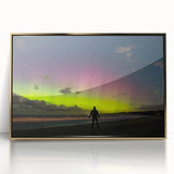 Mid-century modernist art of a Tasmanian landscape, in muted earth tones on a framed acrylic, suitable for nursery wall art.