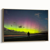 Vintage poster art of Tasmania scenery on framed canvas, featuring colorful art in extra large format, ideal for living room.