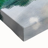 Large black and white landscape art painting of British Columbia on stretched canvas, ideal for bedroom wall decor.