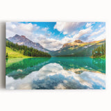 Black and white photograph of British Columbia scenery on stretched canvas, ideal for kitchen wall art.