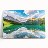 Black and white photograph of British Columbia scenery on stretched canvas, ideal for kitchen wall art.