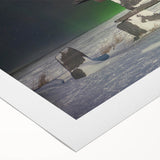 Art deco poster of Manitoba scenery, featuring muted earth tones on rolled canvas, suitable for dining room decor.