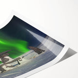 Extra large wall art featuring line art flowers in muted tones on a rolled print, ideal for large living room decor.