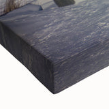 Black and white landscape painting of Manitoba scenery on large stretched canvas, ideal for bedroom wall art.