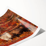 Extra large wall art featuring line art flowers in muted earth tones on a rolled print, suitable for large living room decor.