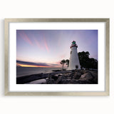 Textured art print of Nova Scotia scenery in muted earth tones, framed with a silver mat, suitable for bedroom decor.