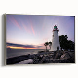 Vintage poster art of Nova Scotia scenery on a framed canvas with silver edges.