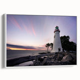 Framed canvas of a vintage-style Nova Scotia landscape, with muted earth tones, ideal for bedroom wall art.