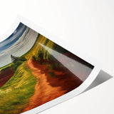 Extra large wall art featuring line art flowers in muted tones on rolled canvas, suitable for large living room decor.