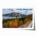 Extra large rolled print of Yukon scenery with muted green and blue tones, ideal for art wall dining room.